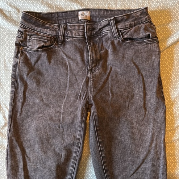 Gray/Purple Skinny Jeans with Raw Hem - Picture 2 of 4
